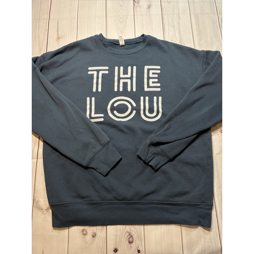 Bella + Canvas St. Louis The Lou Graphic Crewneck Sweatshirt Green Womens Medium